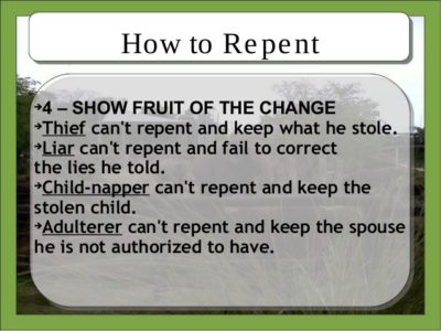How to repent according to Jesus Christ