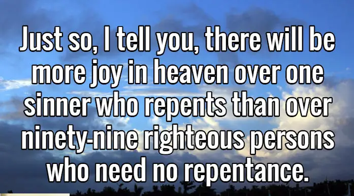 Who Repents – Sinners or Saints
