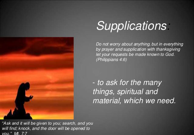 Supplications are they Different from Prayers?