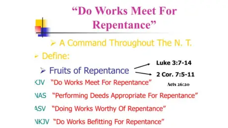 Read more about the article Meet for Repentance – Fruits or Works Worthy of Repentance?